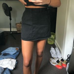 ARITZIA WILFRED FREE BLACK DENIM SKIRT
